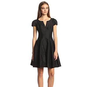 Halston Heritage Notch Neck Dress Tulip Skirt 8